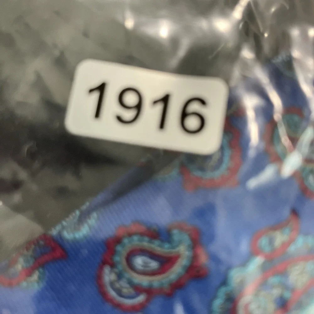 Isaco 100% Silk Paisley Necktie Blue Red Made in Italy Mens Luxury Tie